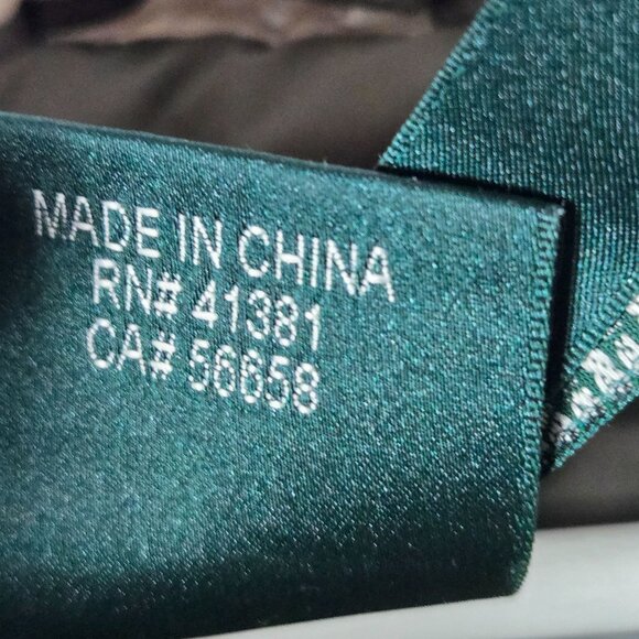 Lauren Ralph Lauren Size S Green Down Puffer Parka Coat Faux Fur Hood - Picture 13 of 16